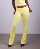 BUTTER YELLOW FOLD-OVER PANTS
