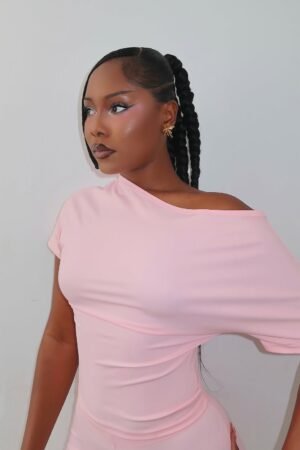 PINK OFF-SHOULDER TOP